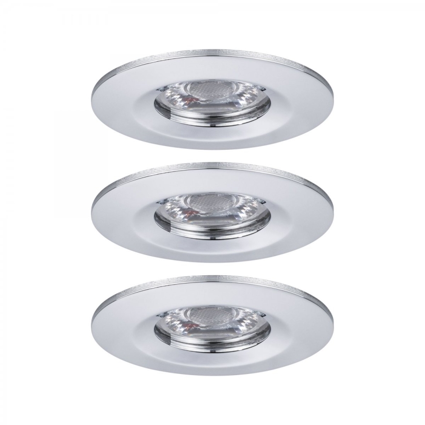 Paulmann 94303 - SÆT 3xLED/4W IP44 Indbygningslampe til badeværelse COIN 230V