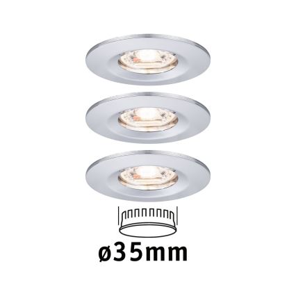 Paulmann 94303 - SÆT 3xLED/4W IP44 Indbygningslampe til badeværelse COIN 230V