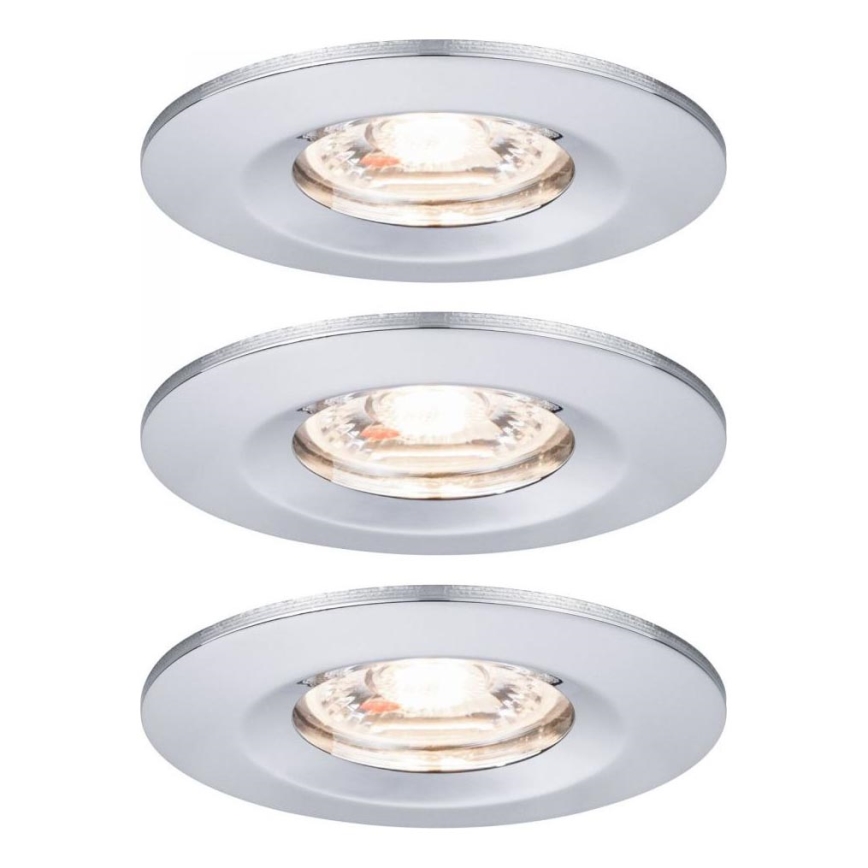Paulmann 94303 - SÆT 3xLED/4W IP44 Indbygningslampe til badeværelse COIN 230V
