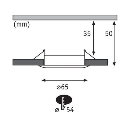 Paulmann 94304 - LED/4W IP44 Indbygningslampe til badeværelse COIN 230V