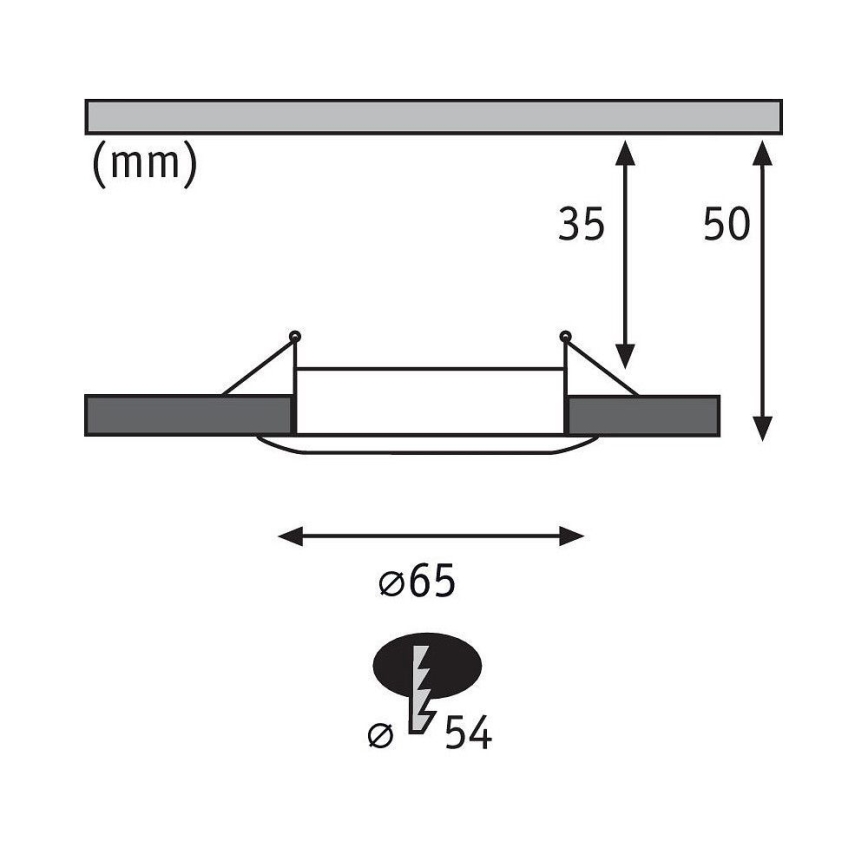 Paulmann 94304 - LED/4W IP44 Indbygningslampe til badeværelse COIN 230V