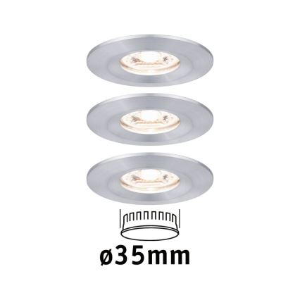 Paulmann 94305 - SÆT 3xLED/4W IP44 Indbygningslampe til badeværelse NOVA 230V