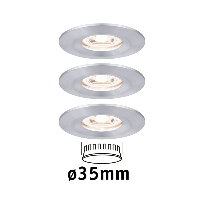 Paulmann 94305 - SÆT 3xLED/4W IP44 Indbygningslampe til badeværelse NOVA 230V