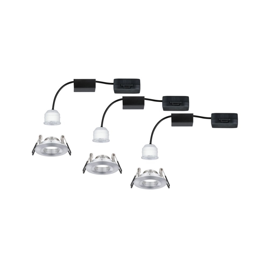 Paulmann 94305 - SÆT 3xLED/4W IP44 Indbygningslampe til badeværelse NOVA 230V
