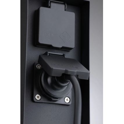 Paulmann 94313 - Udendørs stikkontaktstolpe RIO 4Z SCHUKO 230V IP44