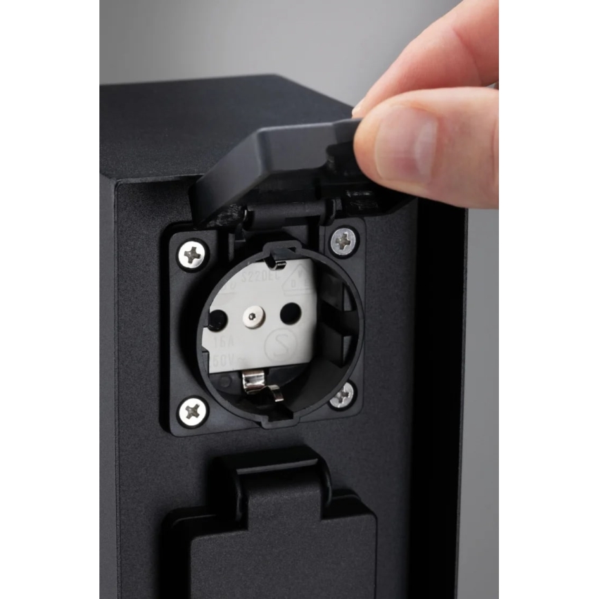 Paulmann 94314 - Udendørs stikkontaktsøjle med timer 2Z SCHUKO
