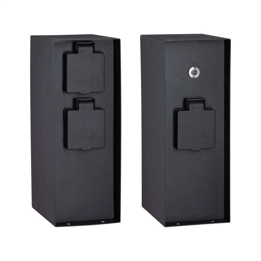 Paulmann 94315 -Udvendig stikkontaktsøjle med skumringssensor RIO 3Z SCHUKO 230V IP44