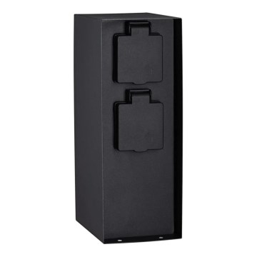 Paulmann 94315 -Udvendig stikkontaktsøjle med skumringssensor RIO 3Z SCHUKO 230V IP44