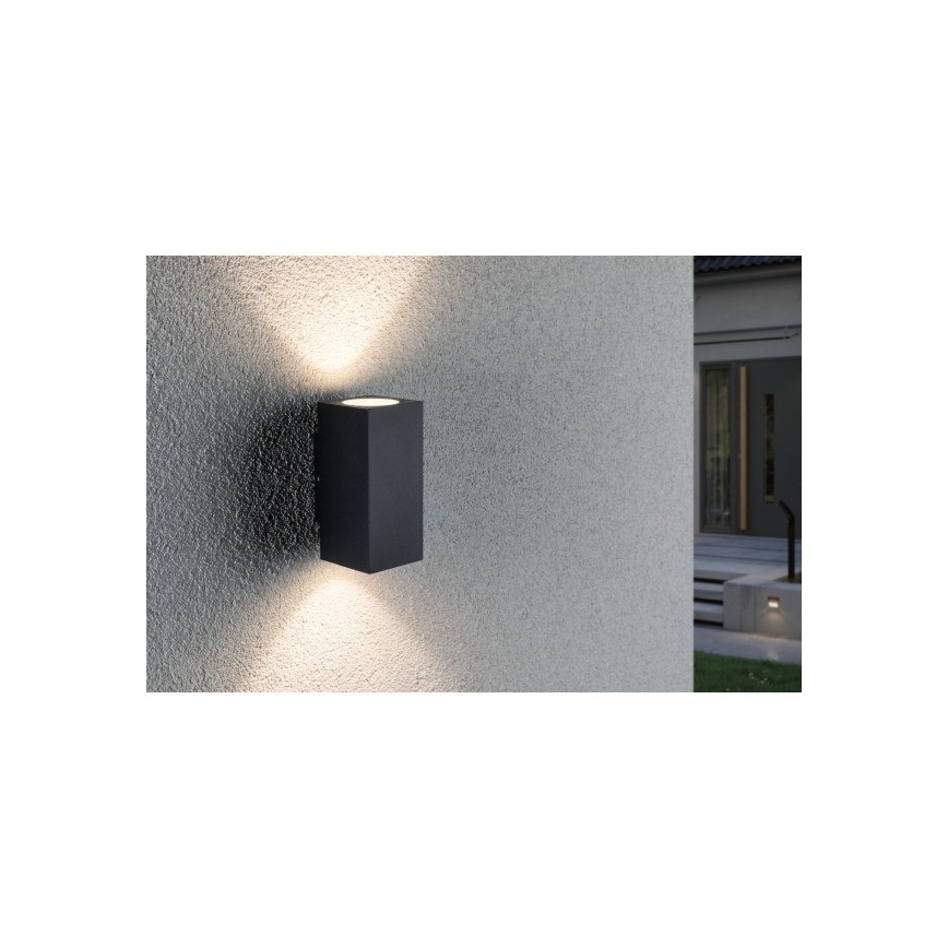 Paulmann 94328 - Udendørs væglampe 2xLED/2,8W IP44 FLAME 230V antracit