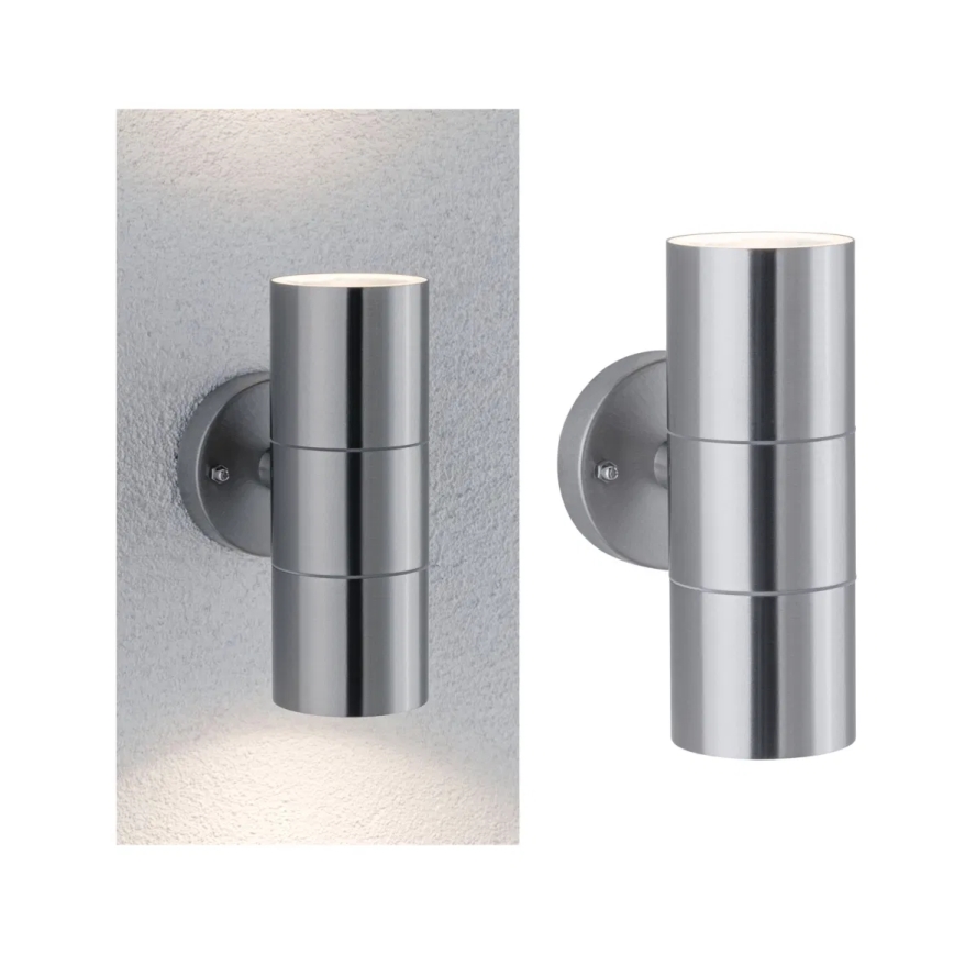 Paulmann 94331 - 2xGU10/10W IP44 Udendørs væglampe FLAME 230V