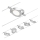 Paulmann 94414 - SÆT 5xLED/4,5W Spotlampe til lyskædesystem ROUNDMAC 230V skinnende krom