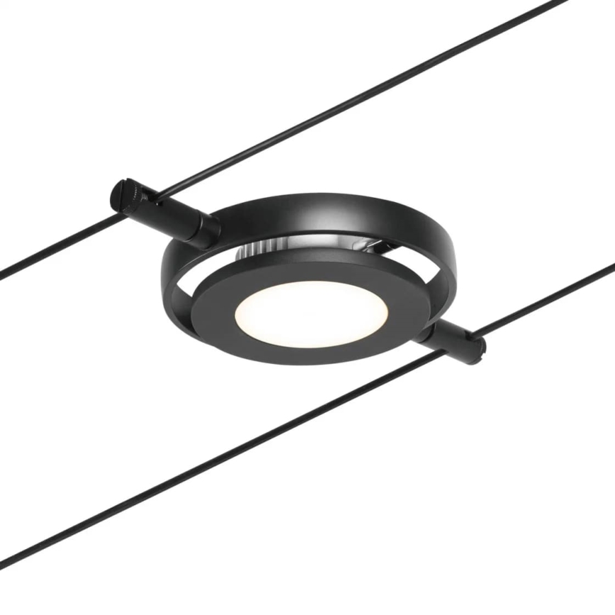Paulmann 94418 - Sæt med 5x LED/4,5 W komplet kabelsystem ROUNDMAC 230 V, sort