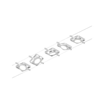 Paulmann 94420 - Sæt 5xLED/4,5W komplet kabelsystem MAC 230V mat krom
