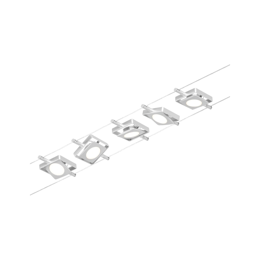 Paulmann 94420 - Sæt 5xLED/4,5W komplet kabelsystem MAC 230V mat krom
