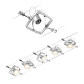 Paulmann 94430 - SÆT med 5xGU5,3/10W Spotlampe til kabelsystem MAC 230V mat krom