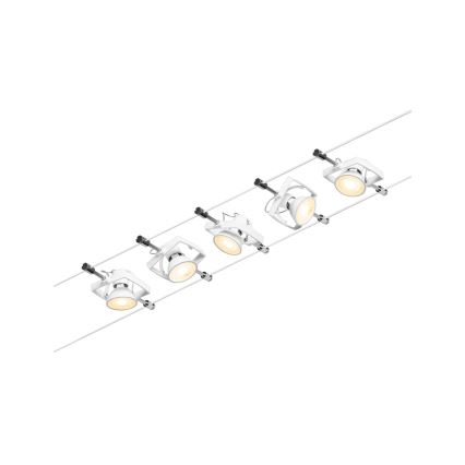 Paulmann 94432 - Sæt 5xGU5,3/10W Komplet kabelsystem MAC 230V, hvid