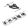 Paulmann 94434 - SÆT 5xGU5,3/10W Spotlampe til kabelsystem MAC 230V sort