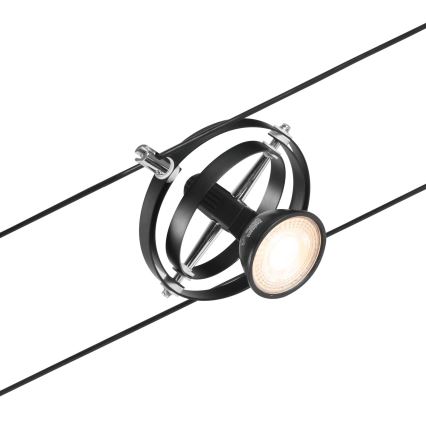 Paulmann 94440 - SÆT 5xGU5,3/10W Spotlampe til skinnesystem CARDAN 230V sort