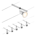Paulmann 94442 - SÆT 5xGU5,3/10W Komplet kabelsystem SALT 230V mat krom