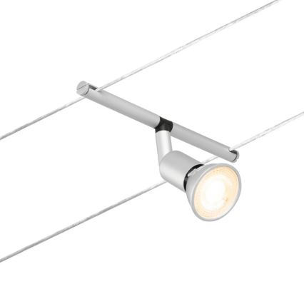 Paulmann 94442 - SÆT 5xGU5,3/10W Komplet kabelsystem SALT 230V mat krom