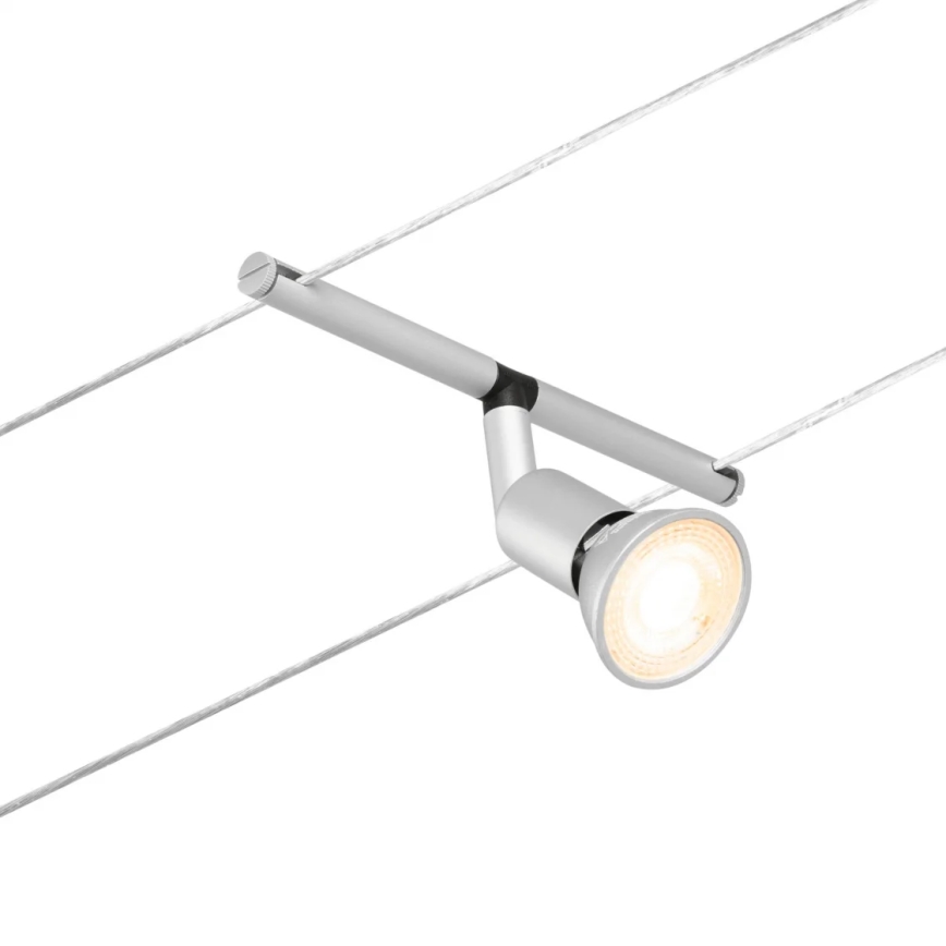 Paulmann 94442 - SÆT 5xGU5,3/10W Komplet kabelsystem SALT 230V mat krom