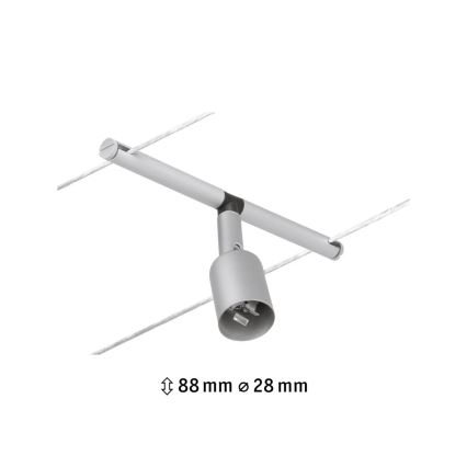 Paulmann 94443 - 1xGU5,3/10W Spot til wiresystem SALT 12V mat krom