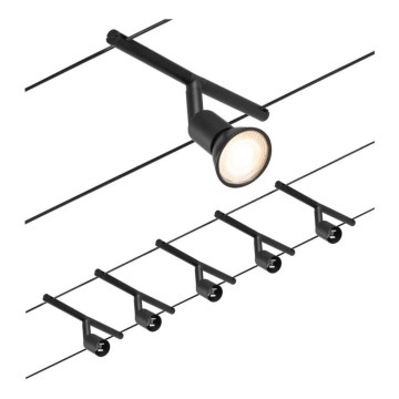 Paulmann 94446 - SÆT 5xGU5,3/10W Spotlampe til lyskædesystem SALT 230V sort