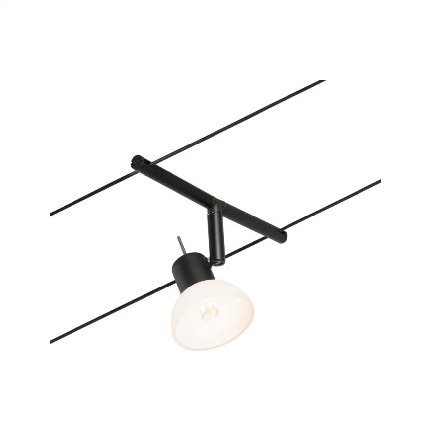 Paulmann 94450 - Sæt 5xGU5,3/10W komplet kabelsystem SHEELA 230V sort