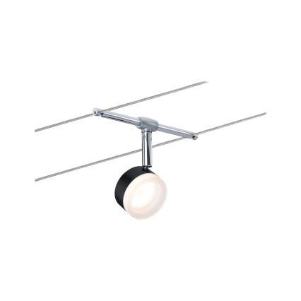 Paulmann 94457 - Sæt 5xLED/4W komplet wiresystem CLEAR 230V sort/blank krom