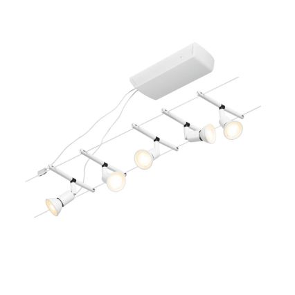 Paulmann 94458 - SÆT 5xGU5,3/10W Spotlampe til skinnesystem SALT 230V hvid