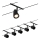 Paulmann 94469 - SÆT 5xGU5,3/10W Spotlampe til skinnesystem CUP 230V sort