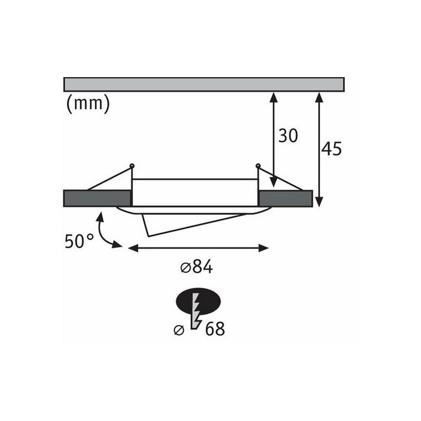 Paulmann 94471 - SÆT 3xLED/6W IP23 Indbygningslampe til badeværelse NOVA 230V