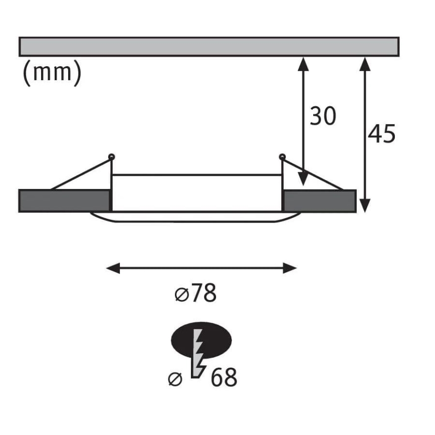 Paulmann 94473 - SÆT 3xLED/6W IP44 Indbygningslampe til badeværelse NOVA 230V