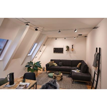 Paulmann 94479 - Sæt 5xLED/5W Komplet kabelsystem CIRCLE 230V sort