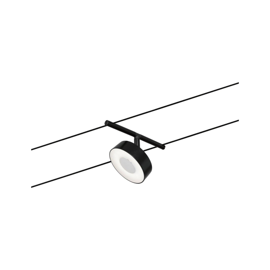 Paulmann 94479 - Sæt 5xLED/5W Komplet kabelsystem CIRCLE 230V sort