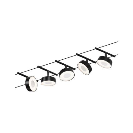 Paulmann 94479 - SÆT 5xLED/5W Spotlampe til skinnesystem CIRCLE 230V sort