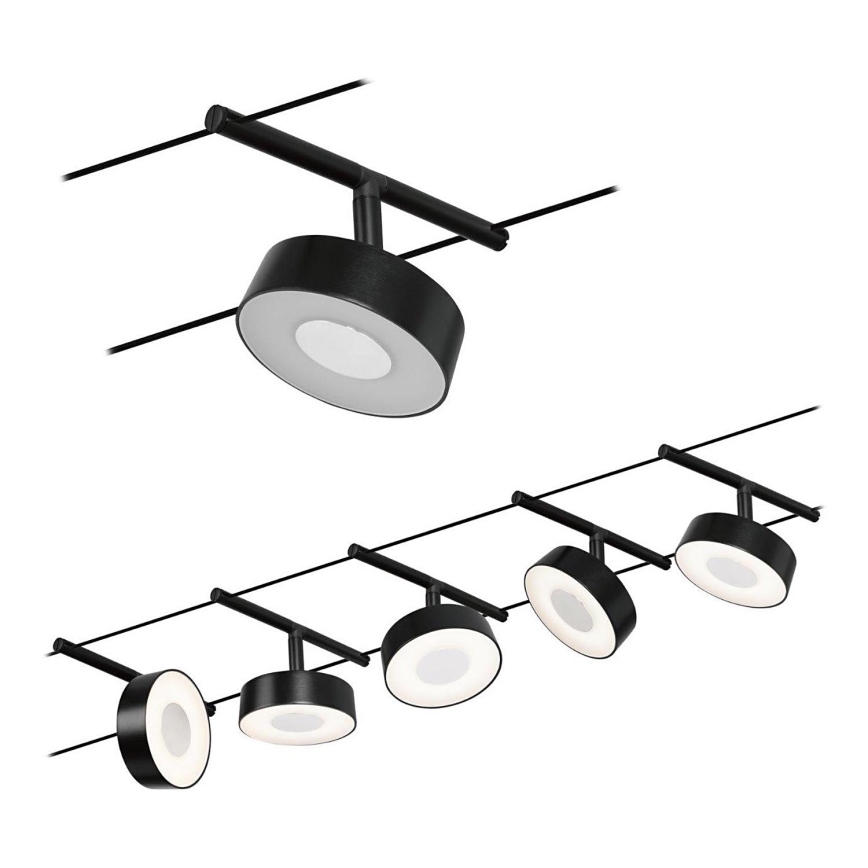 Paulmann 94479 - SÆT 5xLED/5W Spotlampe til skinnesystem CIRCLE 230V sort