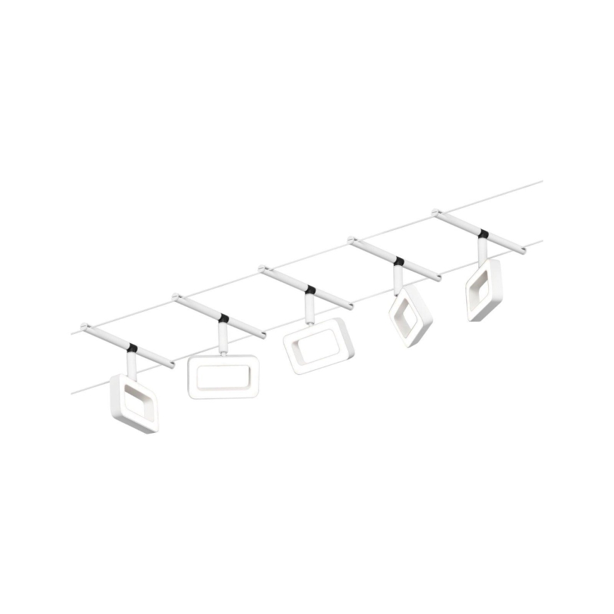 Paulmann 94483 - SÆT 5xLED/4,8W Komplet trådsystem FRAME 230V hvid