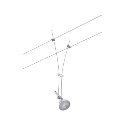 Paulmann 94487 - 1xGU5,3/50W Spotlampe til COMET 230V wire-system, mat krom