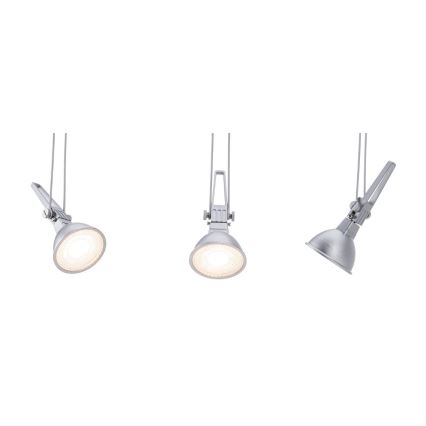 Paulmann 94487 - 1xGU5,3/50W Spotlampe til COMET 230V wire-system, mat krom