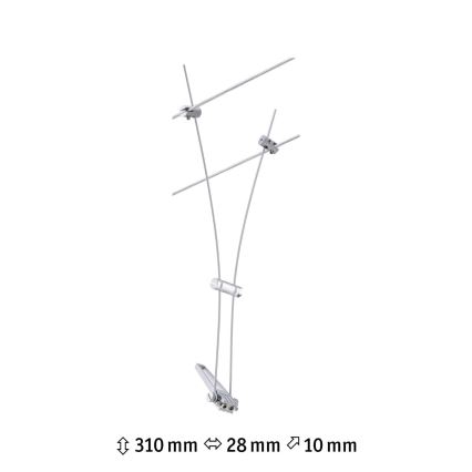 Paulmann 94487 - 1xGU5,3/50W Spotlampe til COMET 230V wire-system, mat krom