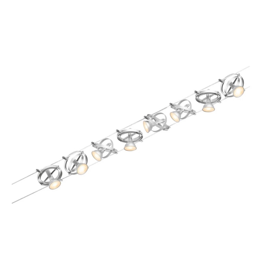 Paulmann 94490 - SÆT 8xGU5,3/7,5W Spotlampe til skinnesystem CARDAN 230V mat krom