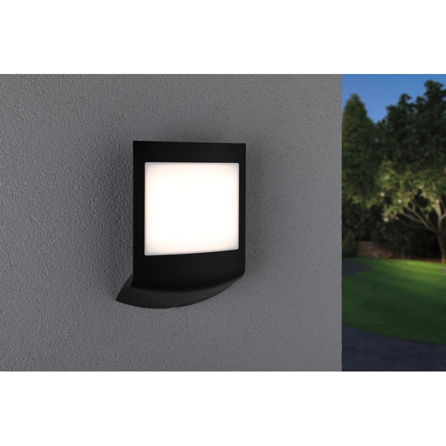 Paulmann 94513 - RGBW LED/8,2W IP44 Dæmpbar husnummerskilt med bevægelses- og skumringssensor PADEA 230V antracit