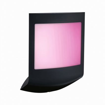 Paulmann 94513 - RGBW LED/8,2W IP44 Dæmpbar udendørs væglampe med bevægelses- og skumringssensor PADEA 230V antracit