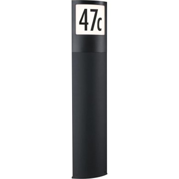 Paulmann 94514 - LED/8,5W IP44 Dæmpbar husnummerbelysning med bevægelses- og skumringssensor PADEA 230V antracit