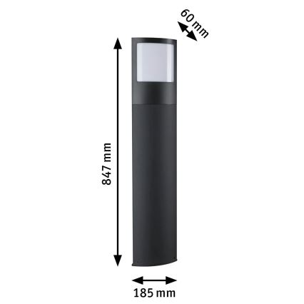 Paulmann 94515 - LED/8,5W IP44 Dæmpbart husnummerskilt med bevægelses- og skumringssensor PADEA 230V antracit
