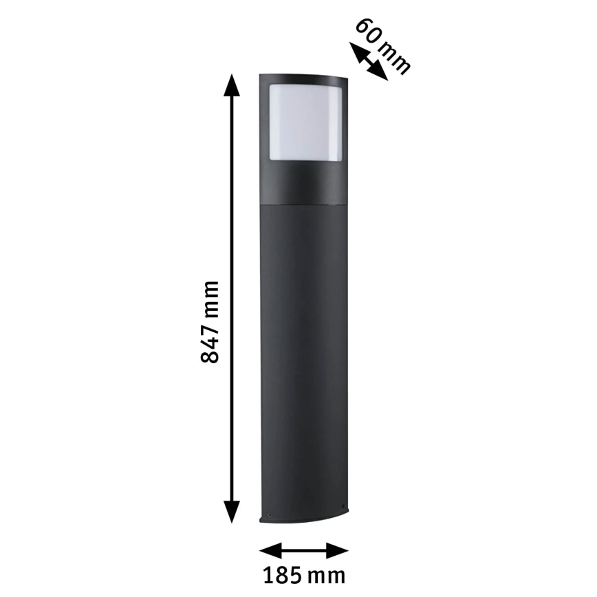 Paulmann 94515 - LED/8,5W IP44 Dæmpbart husnummerskilt med bevægelses- og skumringssensor PADEA 230V antracit