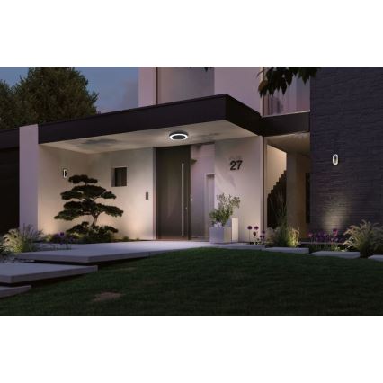 Paulmann 94526 - LED/14W IP44 Udendørs loftlampe med sensor CIRCULA 230V