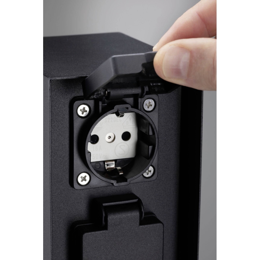 Paulmann 94657 - Udvendig stikkontaktsøjle RIO 2Z SCHUKO 230V IP44
