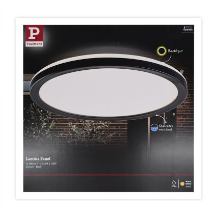 Paulmann 94660 - Udendørslampe LAMINA LED/14,5W IP44 230V sort
